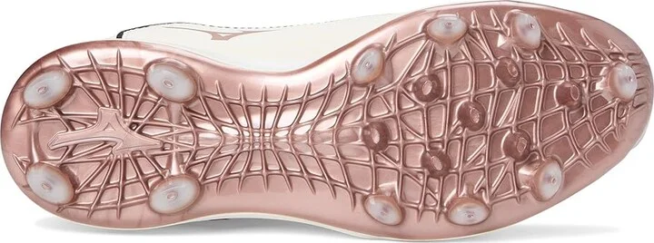 Mizuno Finch Elite 6 Low TPU Softball Cleats Women's Shoes White/Rose Gold : 11 B - Medium, Leather - Image 3