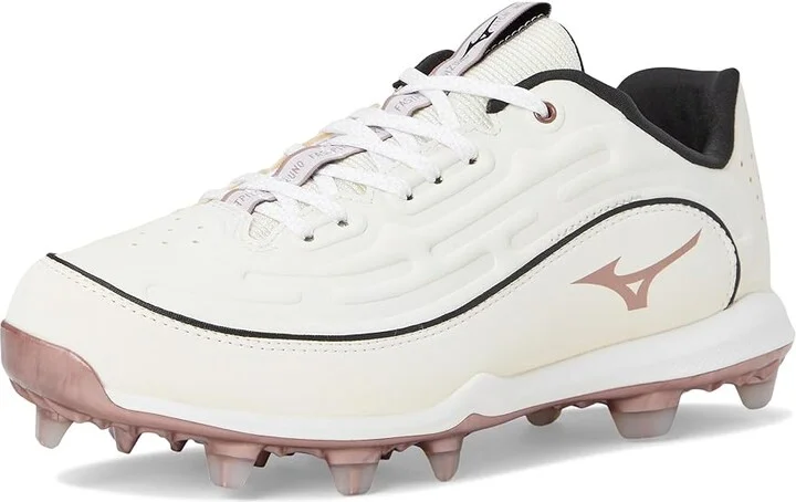 Mizuno Finch Elite 6 Low TPU Softball Cleats Women's Shoes White/Rose Gold : 11 B - Medium, Leather - Image 5
