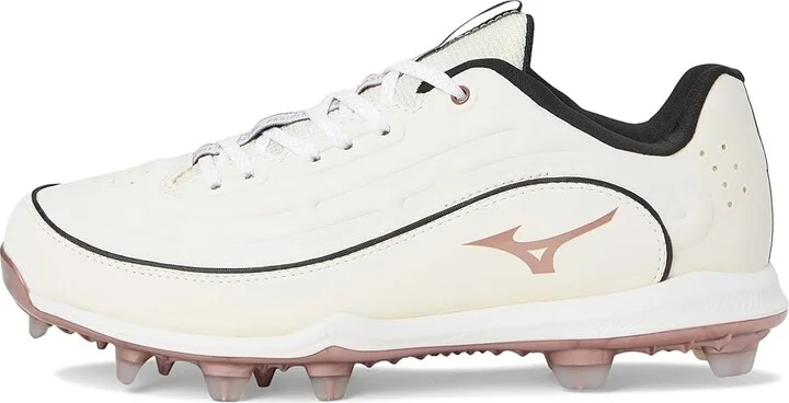 Mizuno Finch Elite 6 Low TPU Softball Cleats Women's Shoes White/Rose Gold : 11 B - Medium, Leather - Image 6