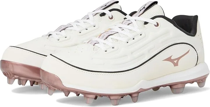Mizuno Finch Elite 6 Low TPU Softball Cleats Women's Shoes White/Rose Gold : 11 B - Medium, Leather