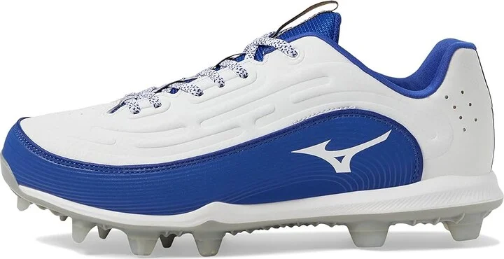 Mizuno Finch Elite 6 Low TPU Softball Cleats Women's Shoes White/Royal : 9.5 B - Medium, Leather - Image 5