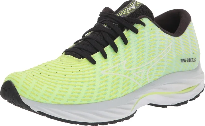 Mizuno Men's Wave Rider 26 SSW | Neutral Running Shoe | SSW - Neo Lime/White | US 7