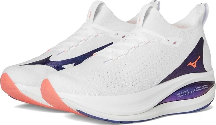 Mizuno Mizuno Neo Vista 2 Women's Shoes White/Striking Coral : Women's 9 B - Medium, Textile