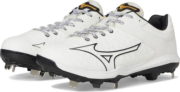 Mizuno Pro Fp Low Metal Women's Shoes White-Black : 11 B - Medium, Leather