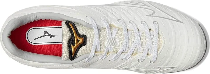 Mizuno Pro Fp Low Metal Women's Shoes White-Silver : 11.5 B - Medium, Leather - Image 2