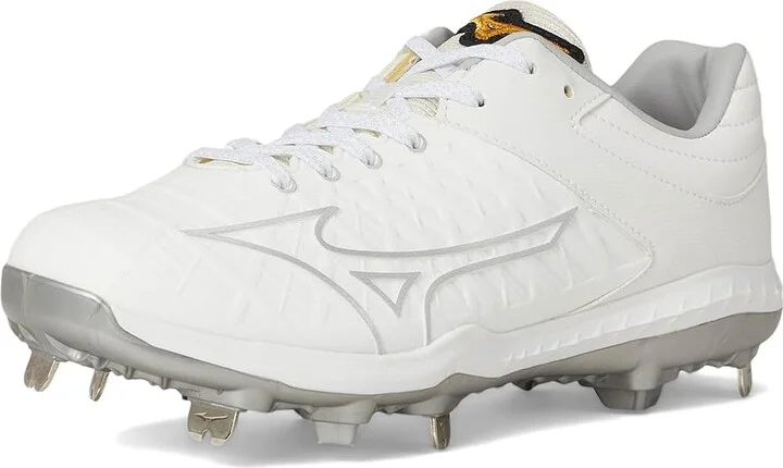Mizuno Pro Fp Low Metal Women's Shoes White-Silver : 11.5 B - Medium, Leather - Image 5