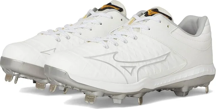 Mizuno Pro Fp Low Metal Women's Shoes White-Silver : 11.5 B - Medium, Leather