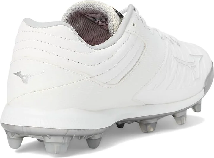 Mizuno Pro Fp Low Tpu Women's Shoes White-Silver : 11.5 B - Medium, Leather - Image 4