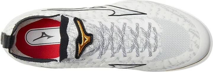 Mizuno Pro Knit 2 Metal Men's Shoes White-Gold : 8 D - Medium - Image 2