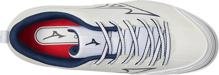 Mizuno Sweep 6 Women's Shoes White/Navy : 11.5 B - Medium, Synthetic/Textile - Image 2