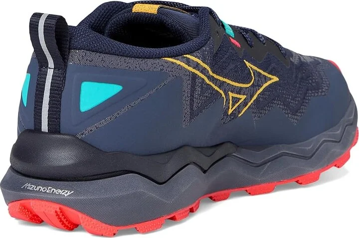 Mizuno Wave Daichi 9 Men's Running Shoes Baritone Blue/Citrus : 9 D - Medium, Synthetic - Image 4