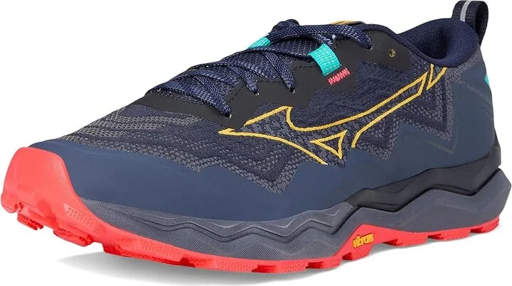 Mizuno Wave Daichi 9 Men's Running Shoes Baritone Blue/Citrus : 9 D - Medium, Synthetic - Image 5