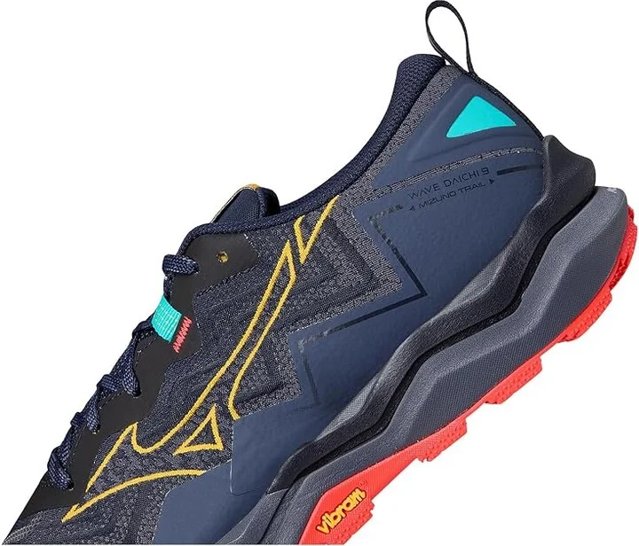 Mizuno Wave Daichi 9 Men's Running Shoes Baritone Blue/Citrus : 9 D - Medium, Synthetic - Image 7