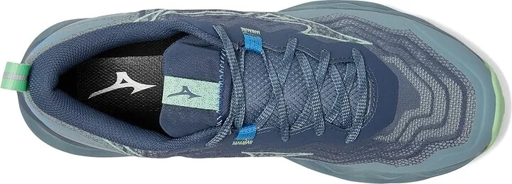 Mizuno Wave Daichi 9 Men's Running Shoes Vintag Ndgo/Neo Mint : 12.5 D - Medium, Synthetic - Image 2