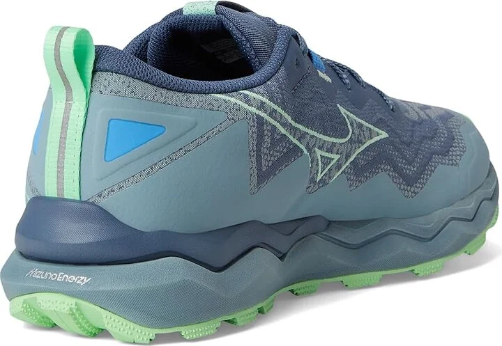 Mizuno Wave Daichi 9 Men's Running Shoes Vintag Ndgo/Neo Mint : 12.5 D - Medium, Synthetic - Image 4