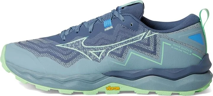 Mizuno Wave Daichi 9 Men's Running Shoes Vintag Ndgo/Neo Mint : 12.5 D - Medium, Synthetic - Image 6