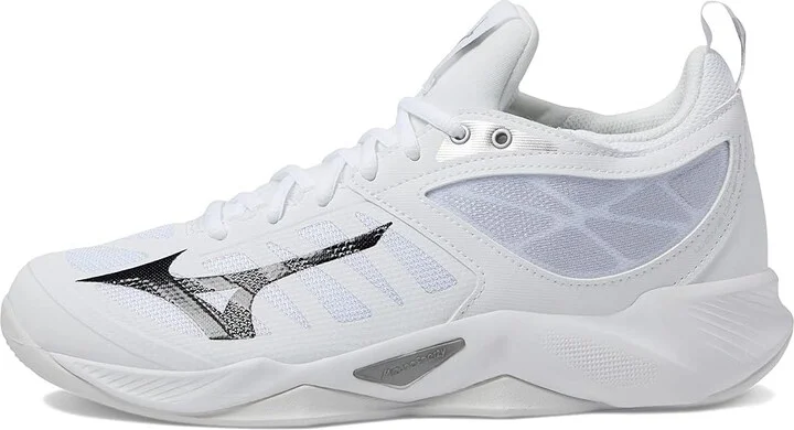 Mizuno Wave Dimension Women's Shoes White/Black : 11 B - Medium, Synthetic/Textile - Image 6
