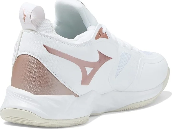 Mizuno Wave Dimension Women's Shoes White/Rose Gold : 13 B - Medium, Synthetic/Textile - Image 4