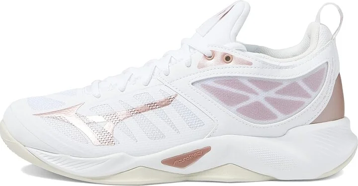 Mizuno Wave Dimension Women's Shoes White/Rose Gold : 13 B - Medium, Synthetic/Textile - Image 6