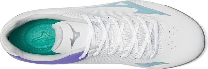 Mizuno Wave Finch Lightrevo Women's Shoes White/Blue : 11 B - Medium, Leather - Image 2