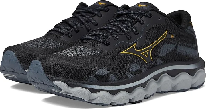 Mizuno Wave Horizon 7 Men's Shoes Black/Citrus : 7 EE - Wide