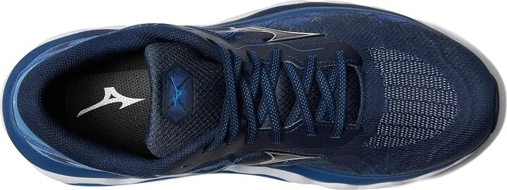 Mizuno Wave Horizon 7 Men's Shoes Dress Blue/Silver : 7 D - Medium - Image 2