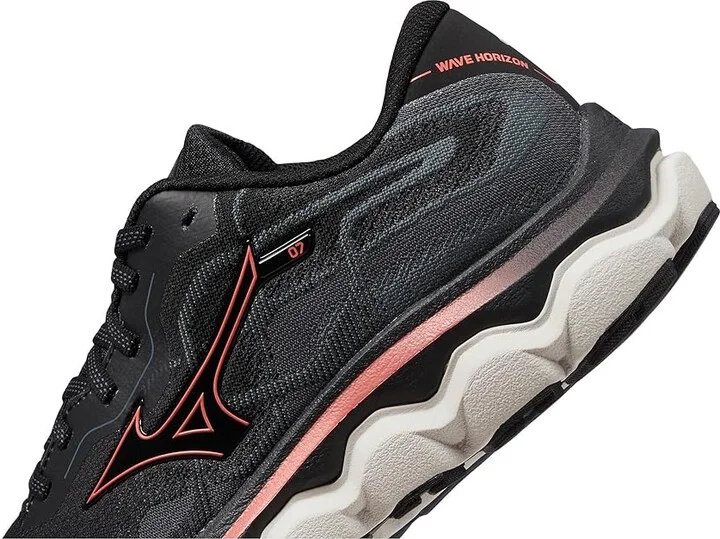 Mizuno Wave Horizon 7 Women's Shoes Black/Dubarry : Women's 6 D - Wide - Image 4
