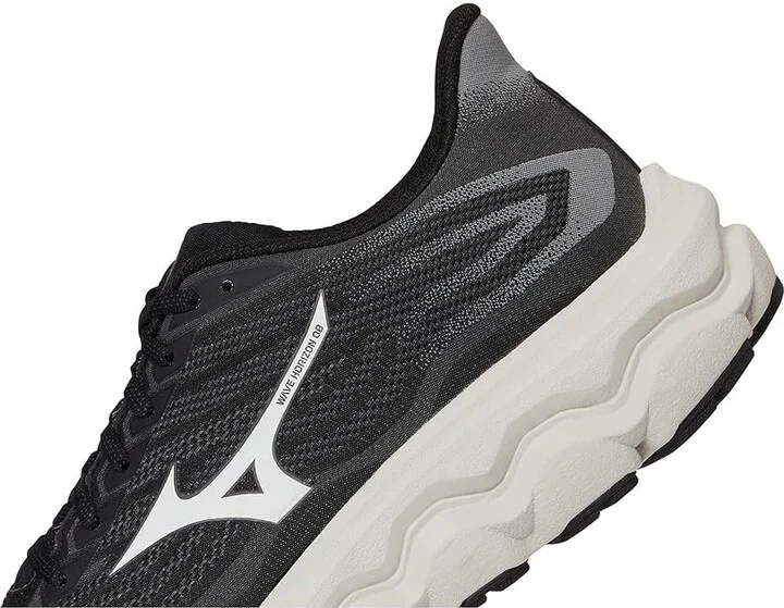 Mizuno Wave Horizon 8 Mens 2E Men's Running Shoes Black/White : 11 EE - Wide, Synthetic - Image 7