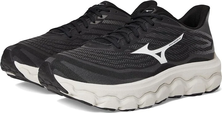 Mizuno Wave Horizon 8 Mens 2E Men's Running Shoes Black/White : 11 EE - Wide, Synthetic