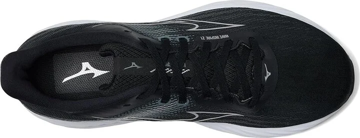 Mizuno Wave Inspire 21 2E Mens Men's Running Shoes Black/Silver : 11 EE - Wide, Synthetic - Image 2