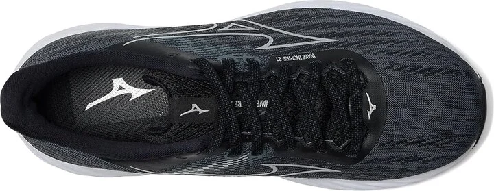 Mizuno Wave Inspire 21 D Womens Women's Running Shoes Black/Silver : Women's 10.5 D - Wide, Synthetic - Image 2