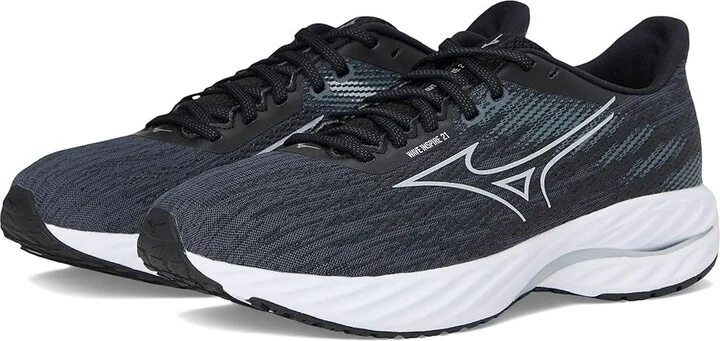 Mizuno Wave Inspire 21 D Womens Women's Running Shoes Black/Silver : Women's 10.5 D - Wide, Synthetic