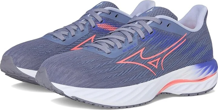 Mizuno Wave Inspire 21 Women's Running Shoes Bl Grant/Strkng Coral : Women's 11.5 D - Wide, Synthetic