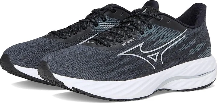 Mizuno Wave Inspire 21 Womens Women's Running Shoes Black/Silver : Women's 7.5 B - Medium, Synthetic