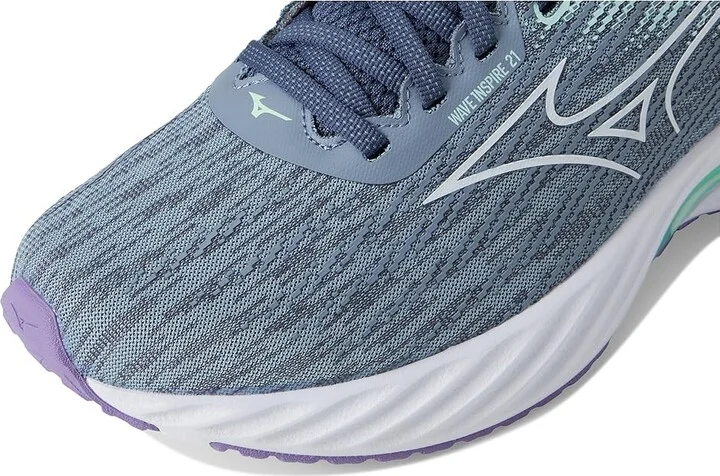 Mizuno Wave Inspire 21 Womens Women's Running Shoes Tradewinds/White : Women's 9 B - Medium, Synthetic - Image 7