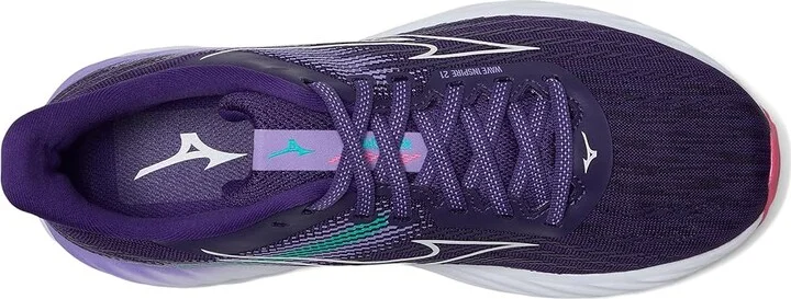 Mizuno Wave Inspire 21 Womens Women's Running Shoes Vintage Indigo/White : Women's 7.5 B - Medium, Synthetic - Image 2