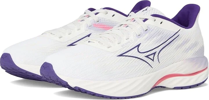 Mizuno Wave Inspire 21 Womens Women's Running Shoes White/Vintage Indigo : Women's 7.5 B - Medium, Synthetic