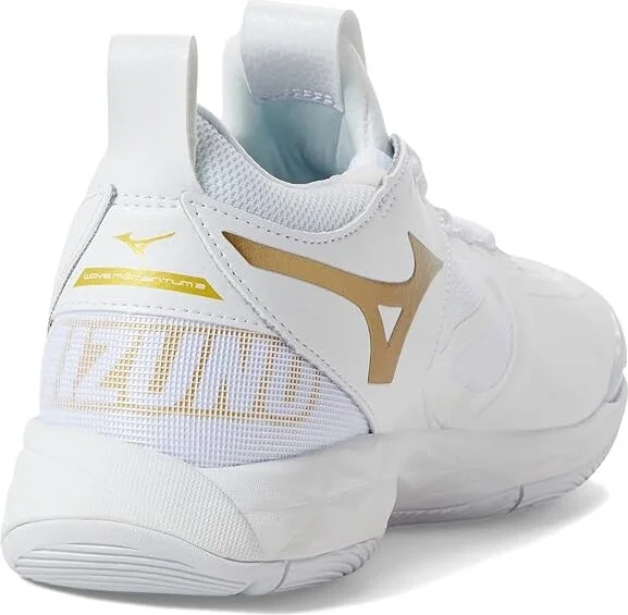 Mizuno Wave Momentum 2 Women's Shoes White/Gold : 12 B - Medium, Textile/Synthetic - Image 4