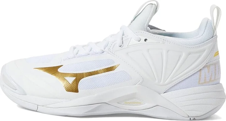 Mizuno Wave Momentum 2 Women's Shoes White/Gold : 12 B - Medium, Textile/Synthetic - Image 6