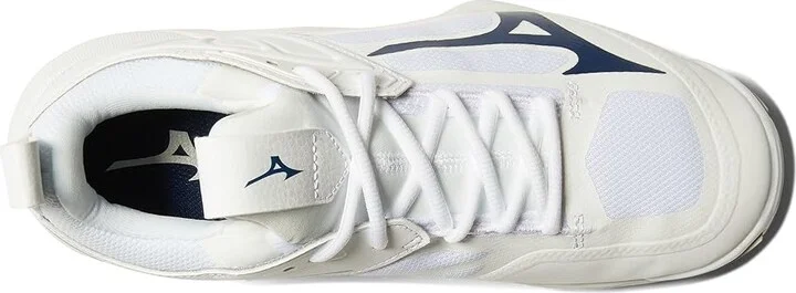 Mizuno Wave Momentum 2 Women's Shoes White/Navy : 10.5 B - Medium, Textile/Synthetic - Image 2