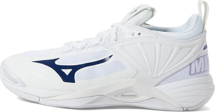 Mizuno Wave Momentum 2 Women's Shoes White/Navy : 10.5 B - Medium, Textile/Synthetic - Image 6
