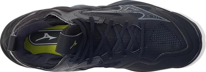 Mizuno Wave Momentum 3 Mid Volleyball Shoes Black/Grey : Men's 11.5 - Women's 13 Medium, Rubber - Image 2