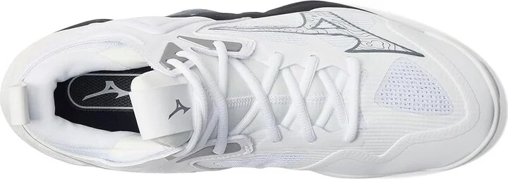 Mizuno Wave Momentum 3 Mid Volleyball Shoes White/Black : Men's 10 - Women's 11.5 Medium, Rubber - Image 2