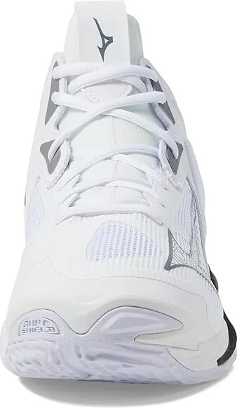 Mizuno Wave Momentum 3 Mid Volleyball Shoes White/Black : Men's 10 - Women's 11.5 Medium, Rubber - Image 3