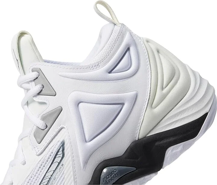 Mizuno Wave Momentum 3 Mid Volleyball Shoes White/Black : Men's 10 - Women's 11.5 Medium, Rubber - Image 4