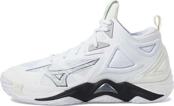 Mizuno Wave Momentum 3 Mid Volleyball Shoes White/Black : Men's 10 - Women's 11.5 Medium, Rubber - Image 5