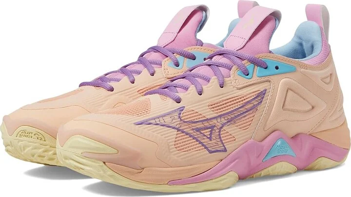 Mizuno Wave Momentum 3 Volleyball Shoes Peach Bud : Men's 11.5 - Women's 13 Medium, Synthetic