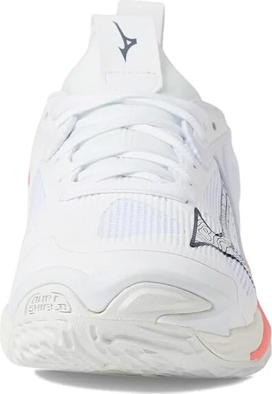Mizuno Wave Momentum 3 Women's Volleyball Shoes Snow White/High VS Pink : 12 B - Medium, Synthetic - Image 3