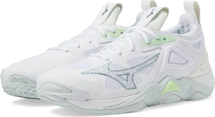 Mizuno Wave Momentum 3 Women's Volleyball Shoes Snow White/Limeade : 12 B - Medium, Synthetic