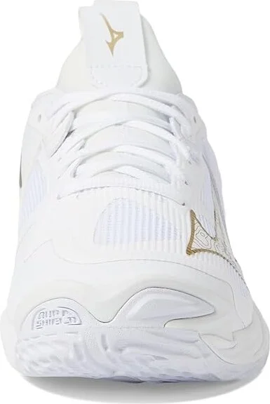 Mizuno Wave Momentum 3 Women's Volleyball Shoes White/Gold : 7 B - Medium, Synthetic - Image 3
